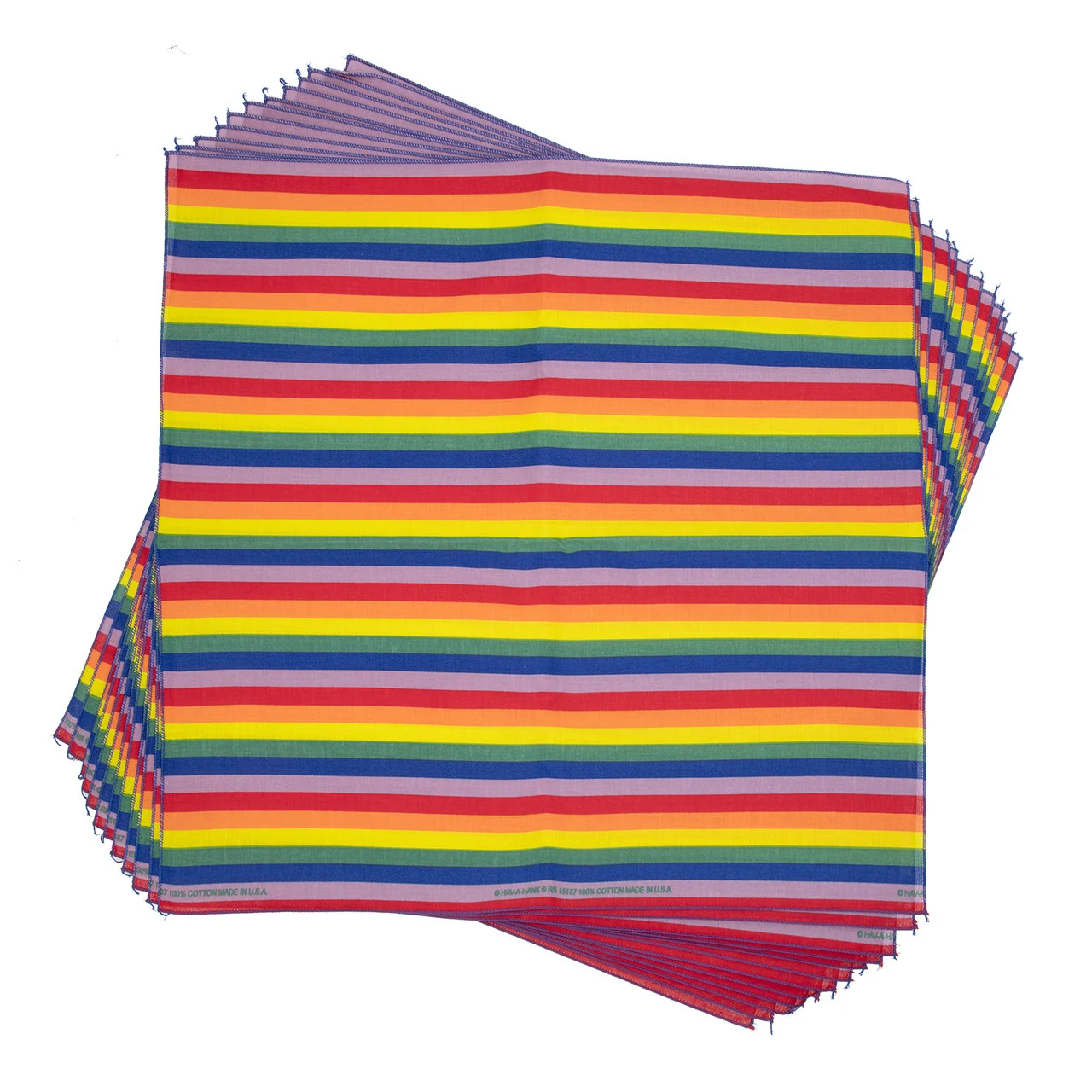 Freedom Rainbow Dog Bandana, 22 inch, 12 Pack