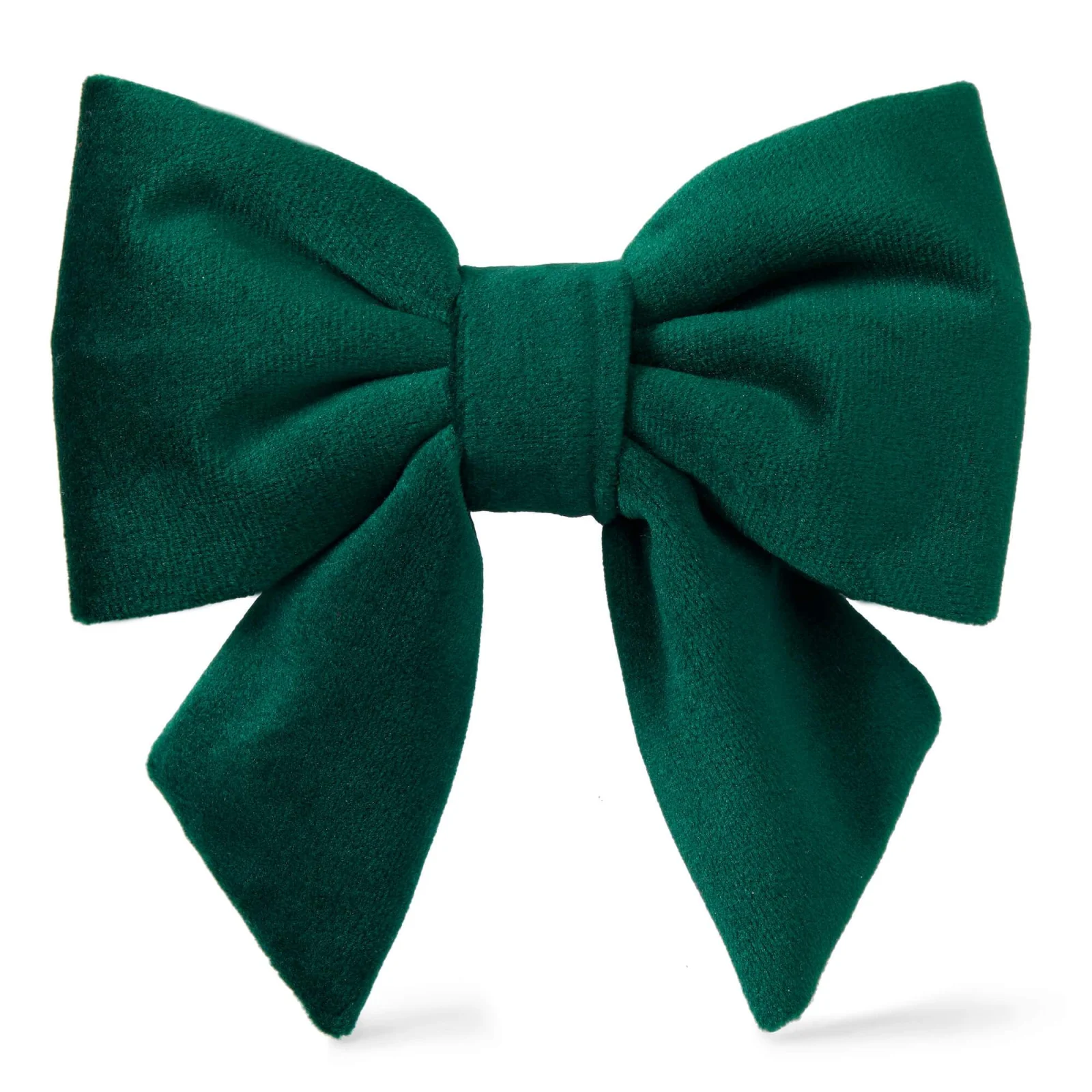 Forest Green Velvet Lady Dog Bow - Image 2