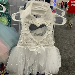 White Denim Bride Dress