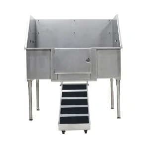 Petology Lux Grooming Stationary Stainless Steel Tub, 48"x24"