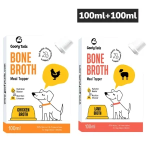 Goofy Tails Chicken and Lamb Bone Broth Combo for Dogs