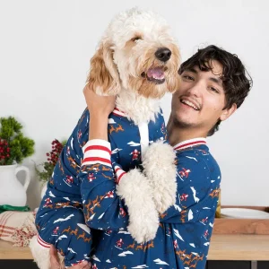 Santa Sleighs Pajama (Dog & Kids)