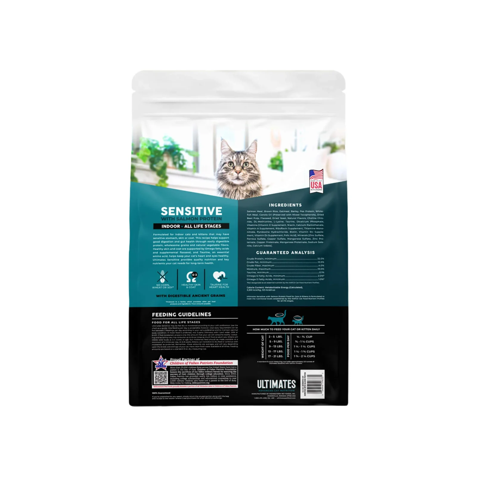 Ultimates Sensitive Salmon Indoor Dry Cat Food - Image 2
