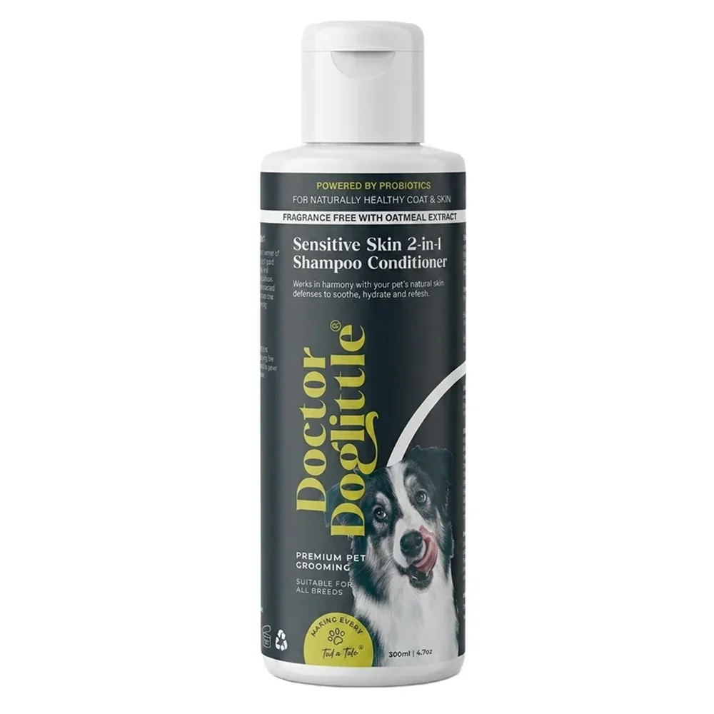 Doctor Doglittle Probiotic Sensitive Skin 2 in 1 Shampoo Conditioner for Dogs