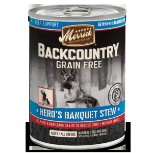 Merrick 'Backcountry' Grain-Free Hero's Banquet Canned Dog Food - 12.7 oz Cans - Case of 12