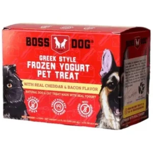 Boss Dog Cheddar & Bacon Greek Style Frozen Yogurt - 3.5 fl oz (104ml) - 4 Pack