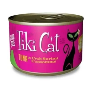 Tiki Cat Lanai Grill Canned Cat Food - Tuna in Crab Surimi Consomme - Case of 8