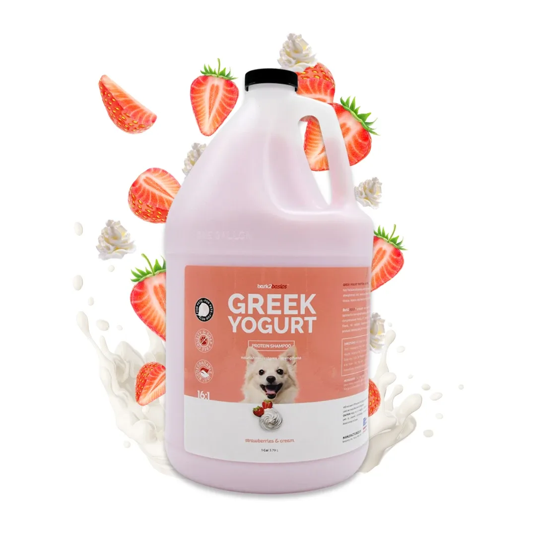 Bark2Basics Strawberries & Cream Greek Yogurt Shampoo, 1 Gallon