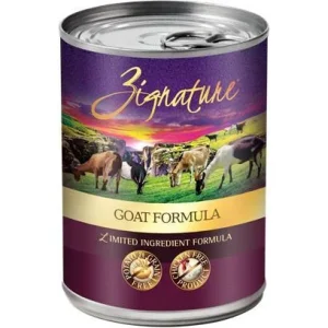 Zignature Goat Formula Canned Dog Food - 12/13 oz Cans - Case of 1
