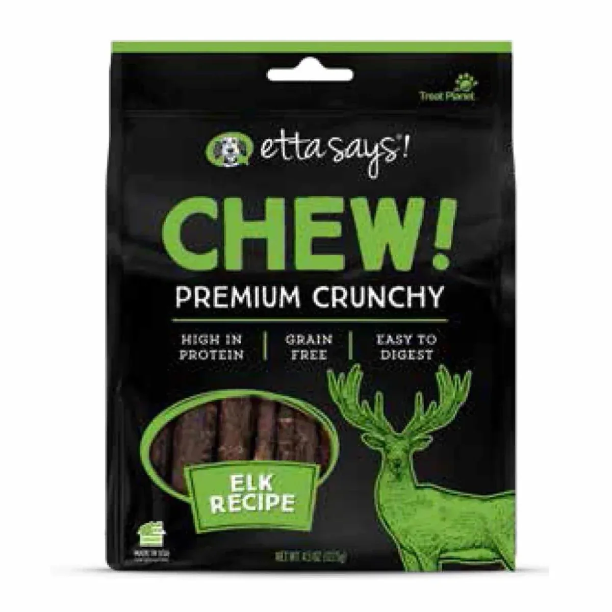 Etta Says! Chew Premium Crunchy Elk Dog Chew 4.5 oz - Image 2