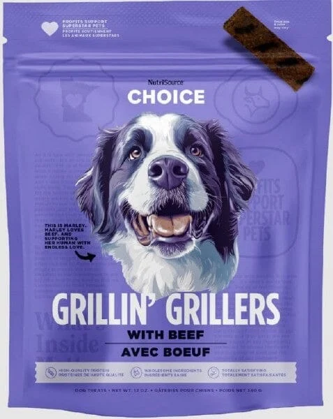 Nutrisource Choice Grillin' Grillers Beef Soft and Chewy Dog Treats