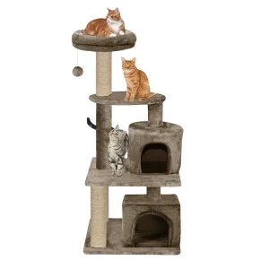 Furrlovers Activity Kitten Tree with Fur Fabric Condo Top Perch and Jute Rope Posts