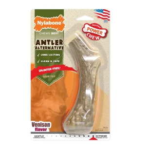Nylabone Antler Alternative Durable Aggressive-Chew Venison Flavor Nylon Chew Dog Toy
