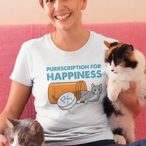 Purrscription for Happiness Cat T-Shirt