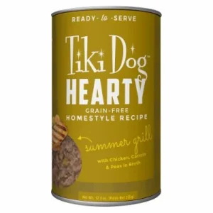 Tiki Dog Hearty Hearty Chicken Canned Dog Food - 12.5 oz Can - Case of 12