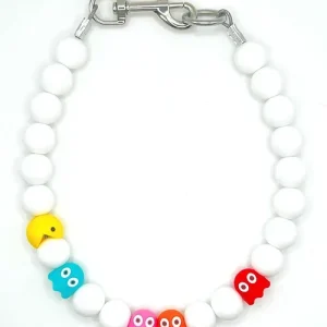 Retro Video Game Collar in White