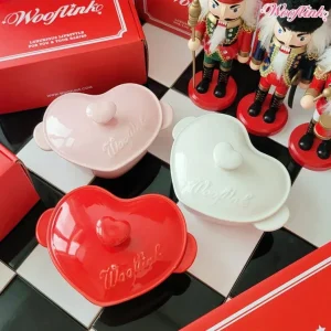 Wooflink Heart Bowl with Lid in Many Colors
