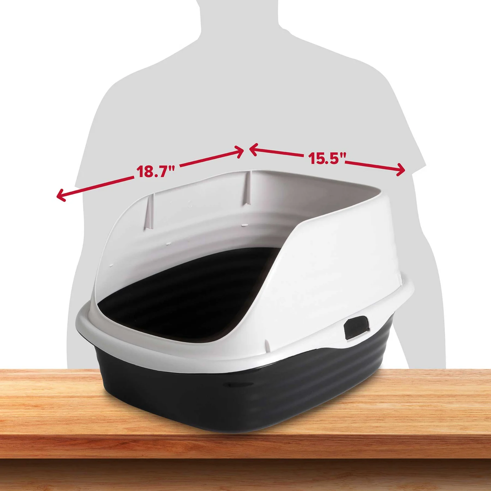 Arm & Hammer Large Rimmed Wave Litter Box - Image 2