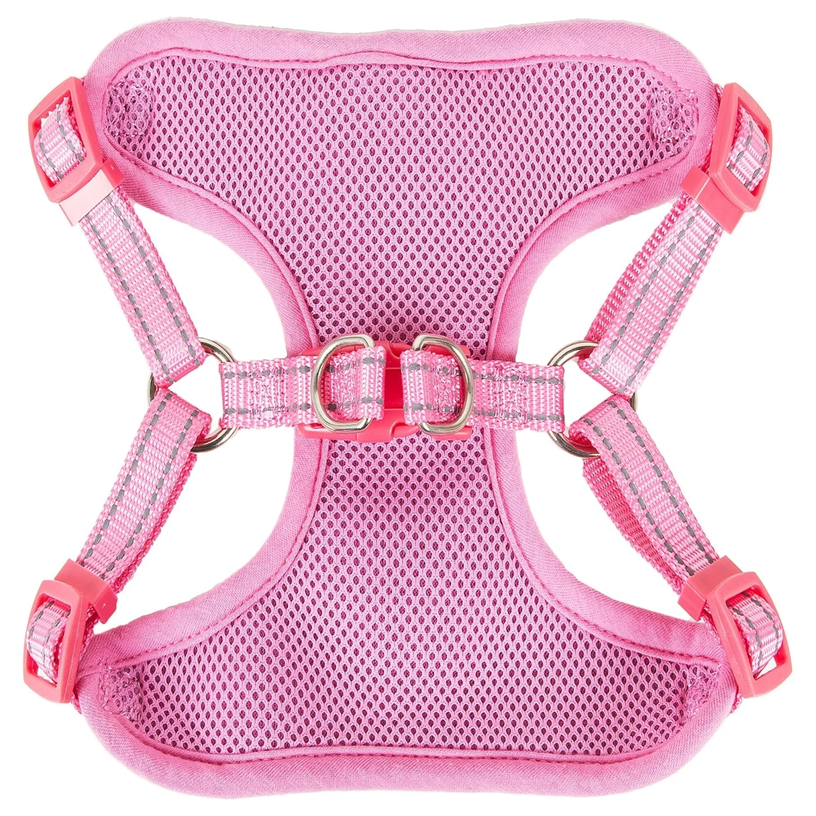 Pet Life ® 'Chichi Shaggy' Mesh Reversed Adjustable Fashion Dog Harness W/ Shaggy Neck Tie - Image 2