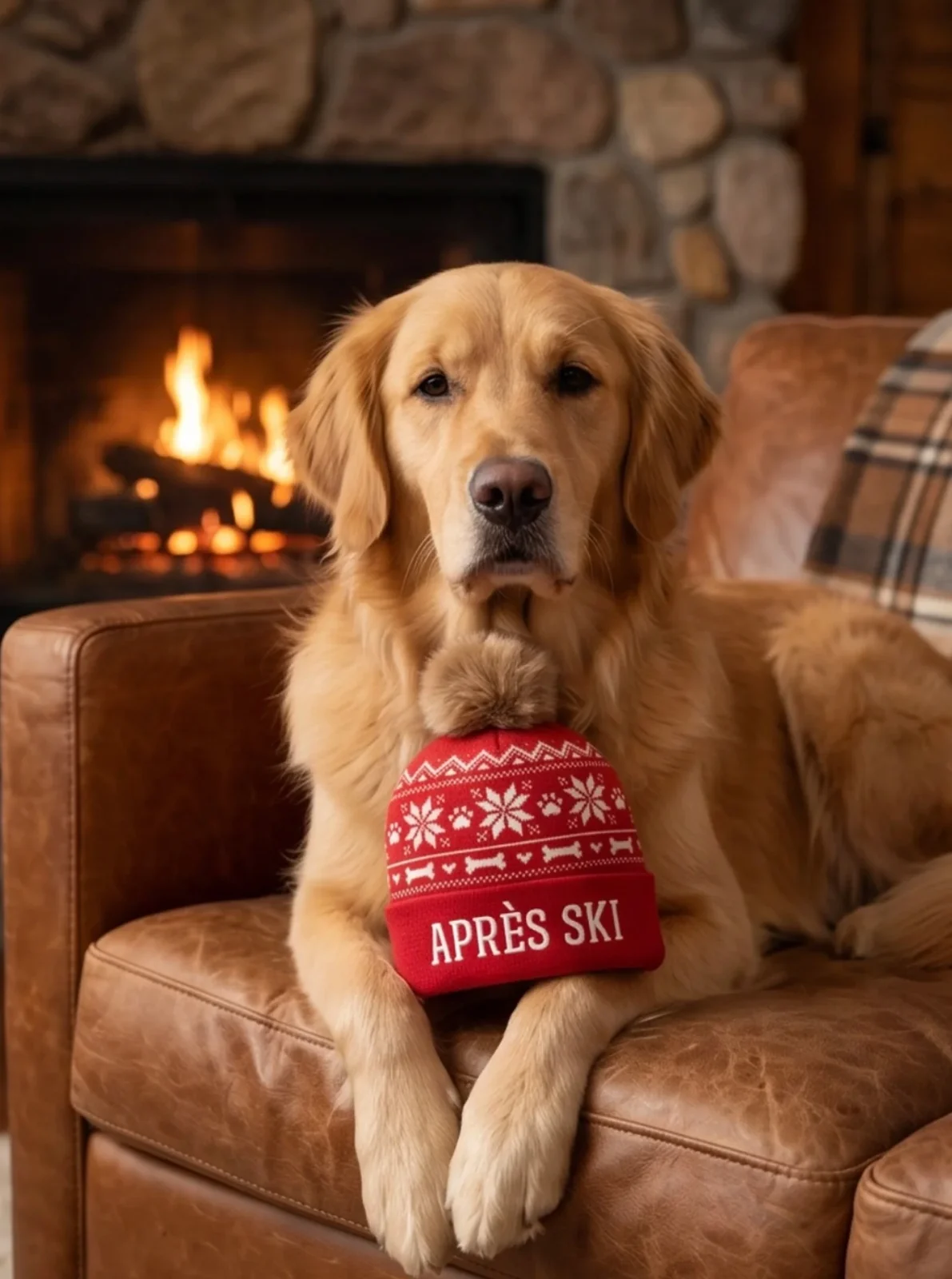 APRES SKI POM POM HAT DOG TOY - Image 2