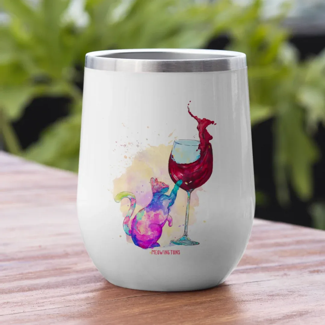 Feline Tipsy Cat Wine Tumbler - Image 2