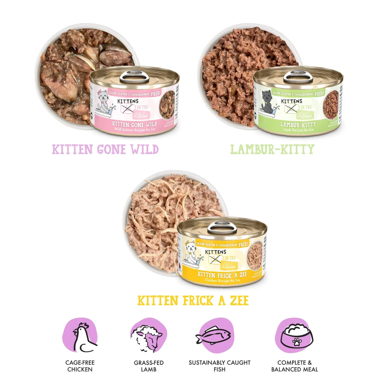 Weruva Kittens in the Kitchen Grain Free Canned Cat Food - Image 2