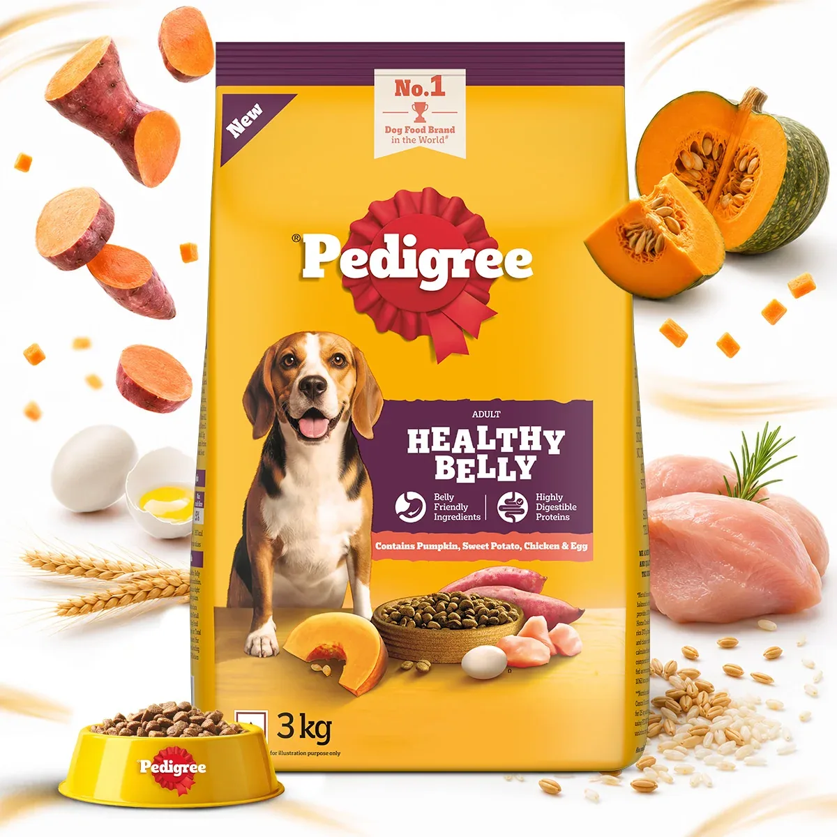 Pedigree New Healthy Belly Adult Dog Dry Food