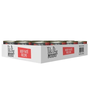 Tiki Dog Petites Beef Pate Canned Wet Dog Food - 3 oz Cans - Case of 12