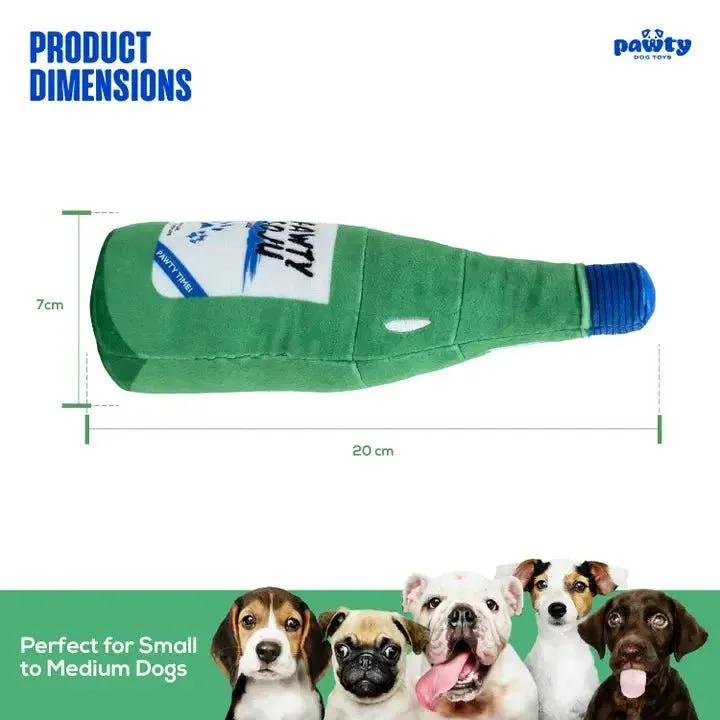 Korean Soju Bottle Parody Plush Dog Toy - Image 2