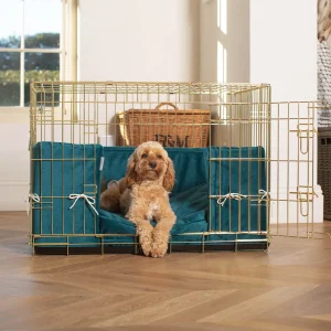 Dog Crate Bumper in Marine Velvet by Lords & Labradors