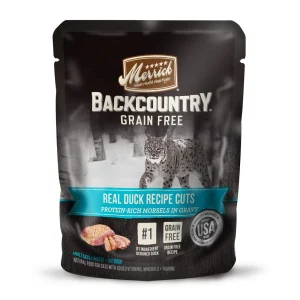Merrick 'Backcountry' Grain-Free Duck Real Cuts Recipe Wet Cat Food - 3 oz Pouches - Case of 24