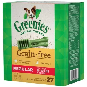Greenies Grain Free Regular Tub Treat Pack Dental Dog Treats - 27 oz