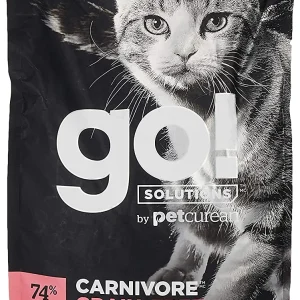 Petcurean GO! Carnivore Grain-Free Salmon & Cod Cat Dry Cat Food - 8 lb Bag