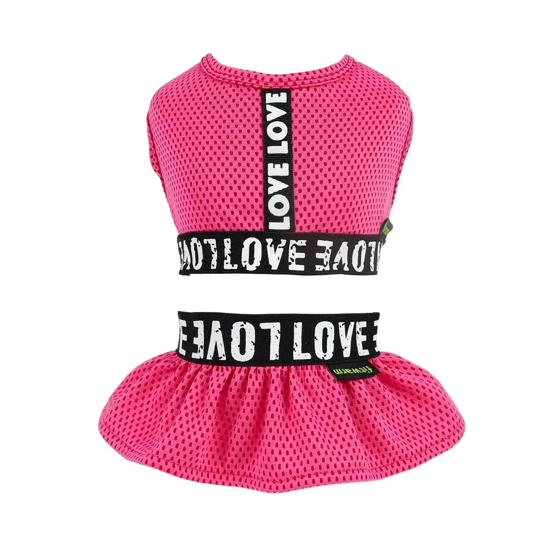 Hot Pink Athleisure 2 Piece Dress - Image 2