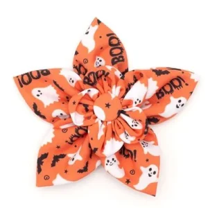 Orange Spooky Flower Collar Slider