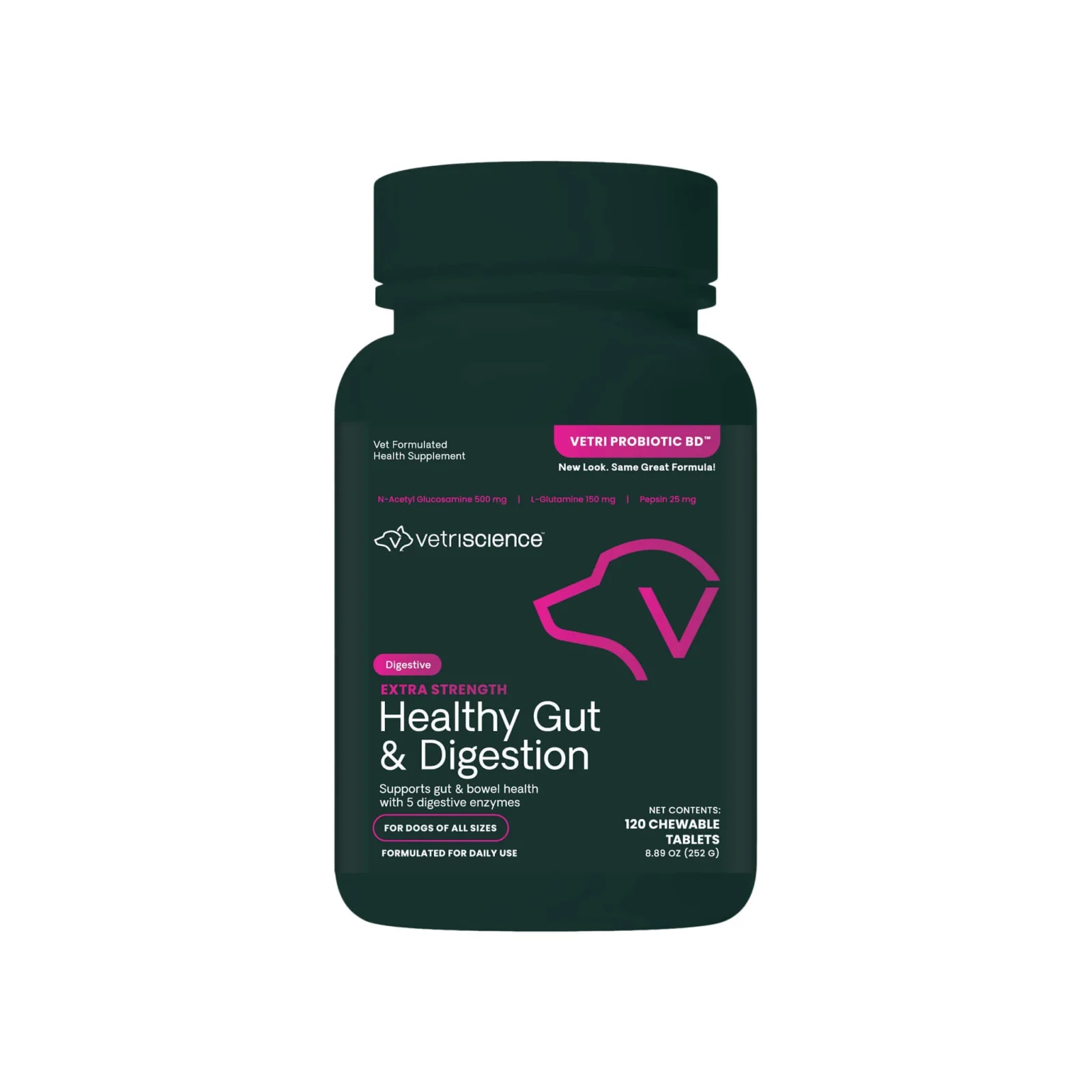 VetriScience Extra Strength Healthy Gut & Digestion Supplement for Dogs