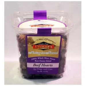 Evanger's Beef Heart Freeze-Dried Treats for Dogs and Cats - 3.5 oz Bag