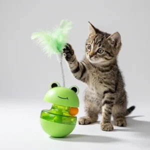 Skatrs Frog Feather Style Toy for Cats
