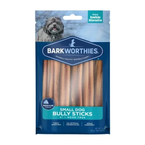 Barkworthies Odor Free Dog Bully Sticks 4" - 4 oz Bag