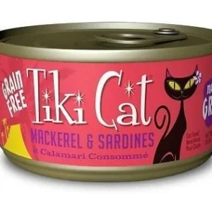 Tiki Cat Makaha Grill Canned Cat Food - Mackerel & Sardines in Calamari Consomme - Case of 12