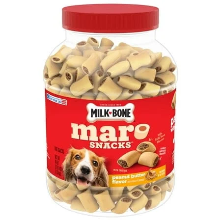 Milk-Bone MaroSnacks Peanut Butter Flavored Bone Marrow Chewy Dog Treats - Image 2