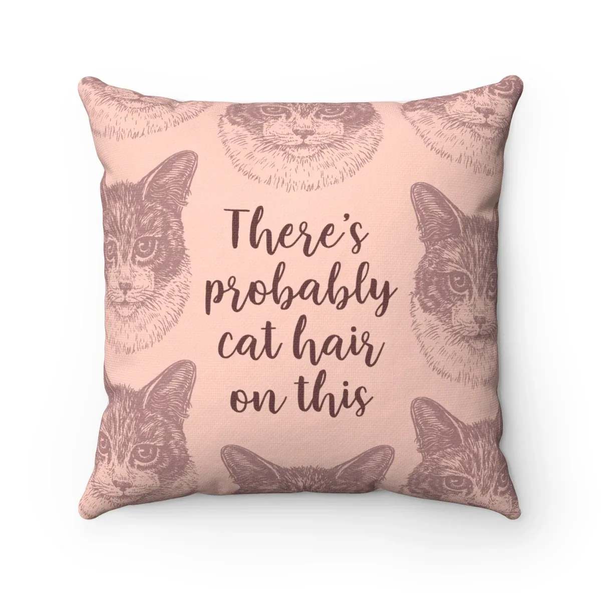 Cat Hair Throw Pillow Cover - Image 2
