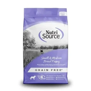 Nutrisource Grain-Free Turkey Whitefish and Menhaden Small and Medium Breed Puppy Dry Dog Food