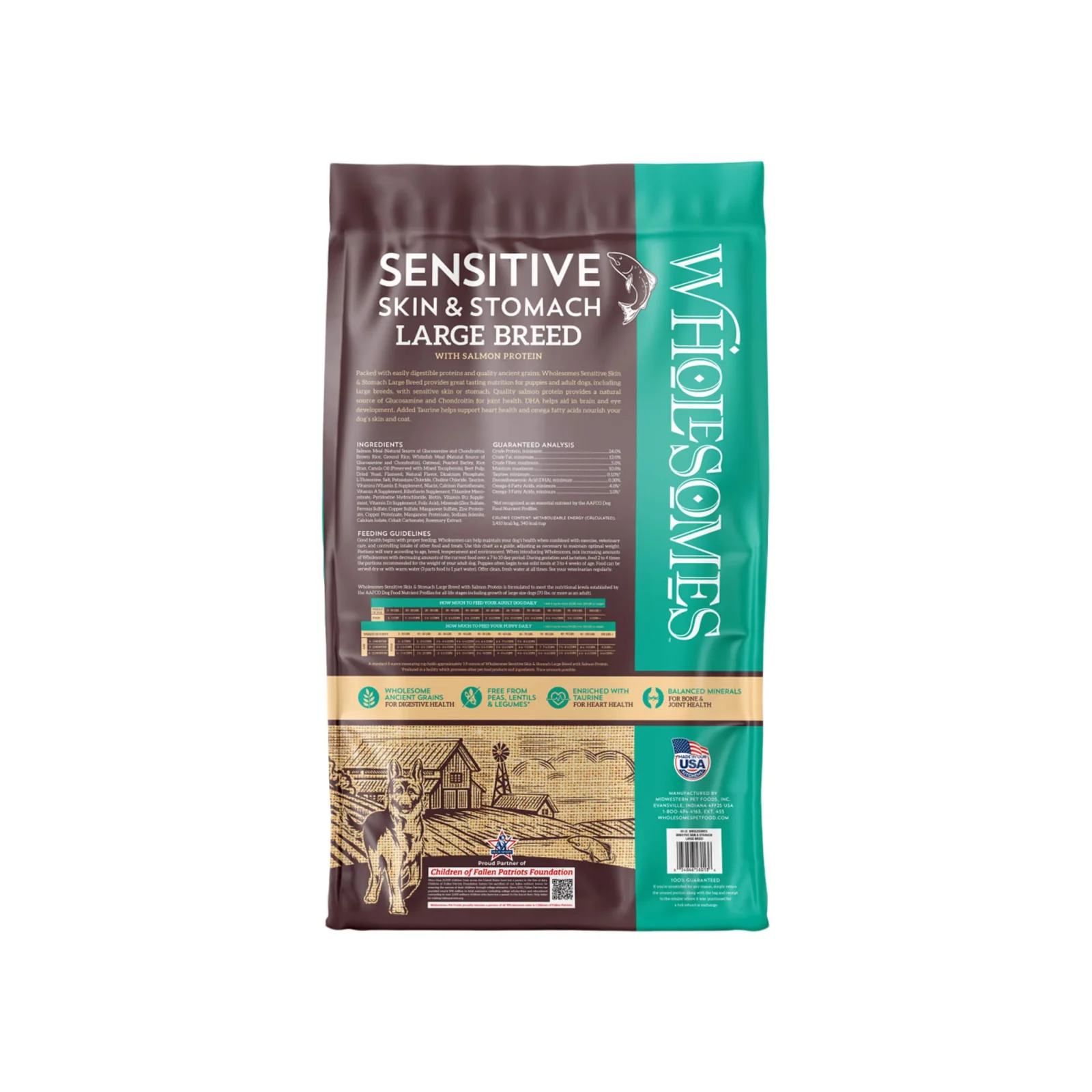 Wholesomes Sensitive Skin & Stomach Large Breed Dry Dog Food - Image 2