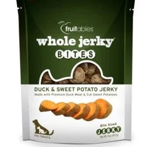 Fruitables Whole Jerky Bites Duck & Sweet Potato Dog Jerky Treats - 5 oz Pouch