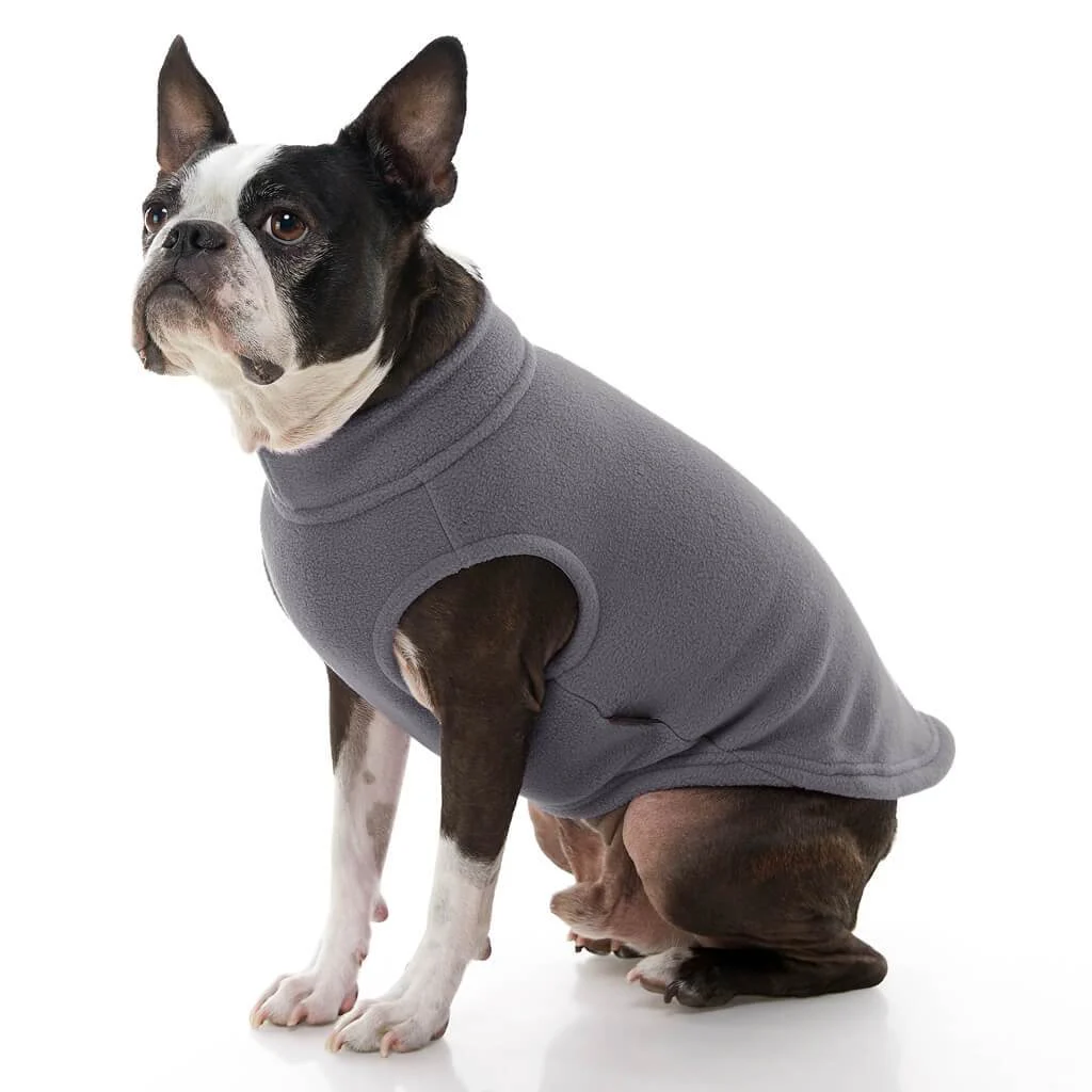 Stretch Fleece Vest For Small and Big Dogs in Gray