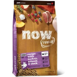 Petcurean NOW FRESH Grain-Free Senior Cat Recipe Dry Cat Food - 16 lb Bag