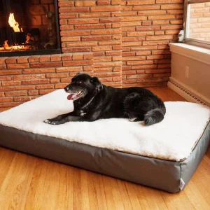Replacement Cover – Super Orthopedic Lounge Dog Bed w/ Cream Sherpa