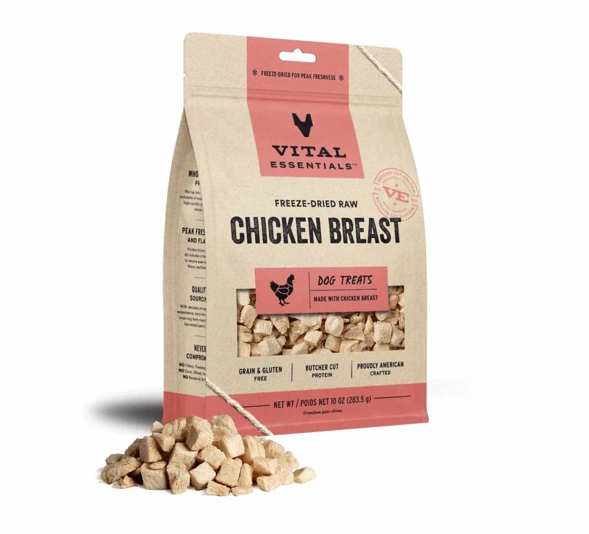 Vital Essentials Freeze-Dried Raw Chicken Breast Dog Treats 10 oz - Image 2