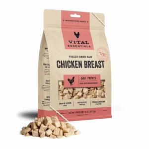 Vital Essentials Freeze-Dried Raw Chicken Breast Dog Treats 10 oz